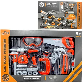 Инструменты с дрелью + очки General Tool Set